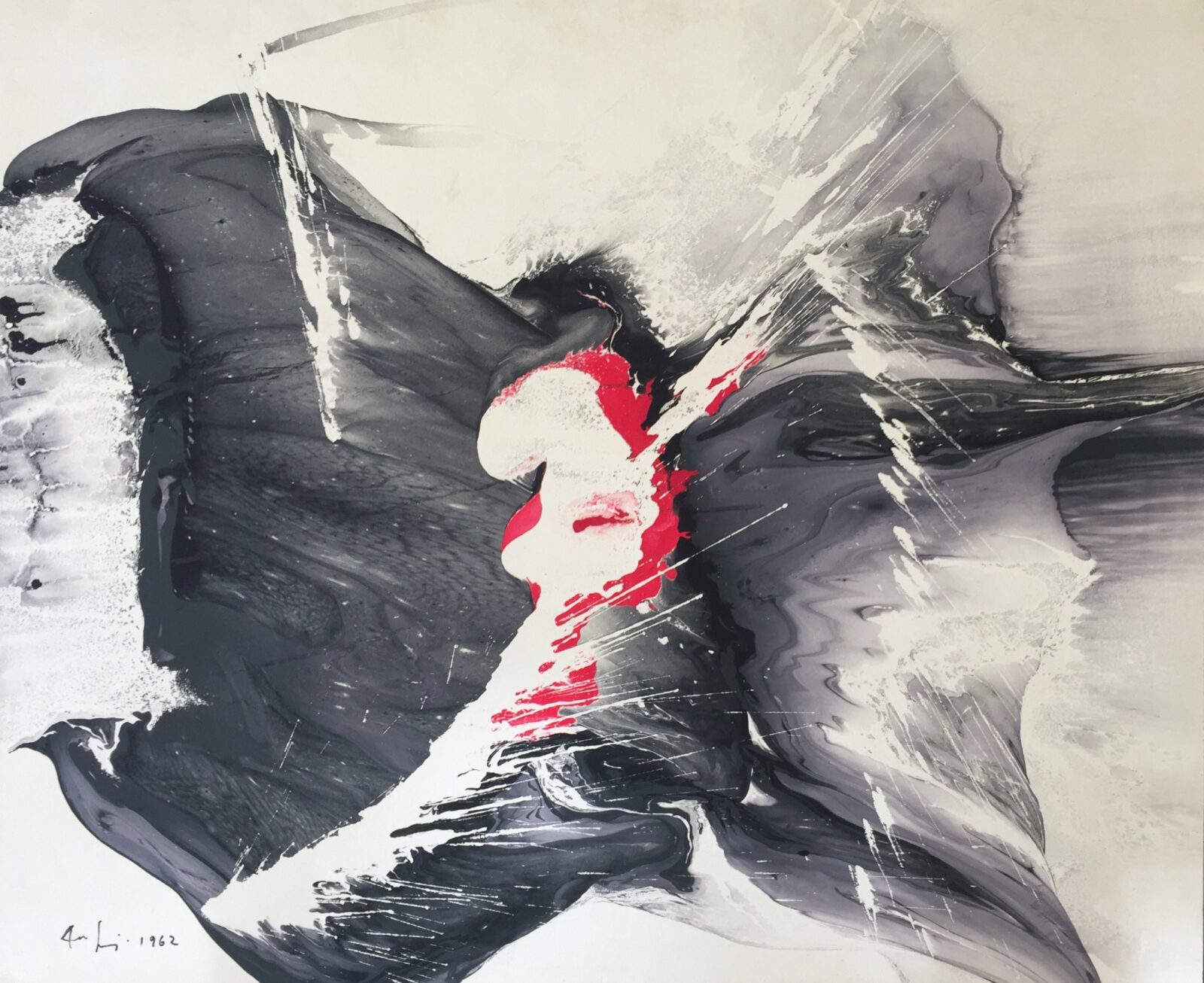 Untitled, 1962. Oil on paper by August Puig.